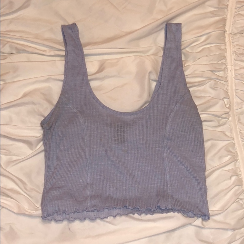 Blue Cropped Tank Top
